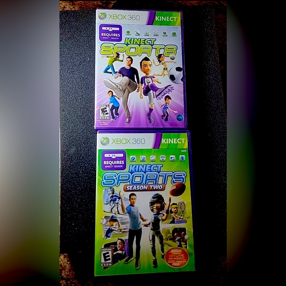 Xbox 360 - Kinect Sports 1 + 2 (Season Two) - Lot of 2 Bundle
